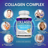 Colágeno Péptidos Toplux 1800 mg 90 Cápsulas - 5 Tipos de Colágeno en un solo Producto