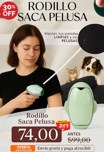 2X1 Rodillo Saca Pelusa - Portátil y Fácil de Limpiar