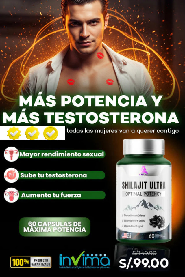 SHILAJIT ULTRA® PREMIUM (PARA AUMENTAR TESTOSTERONA) EE.UU  (4.5/5 +1350 Clientes Satisfechos)